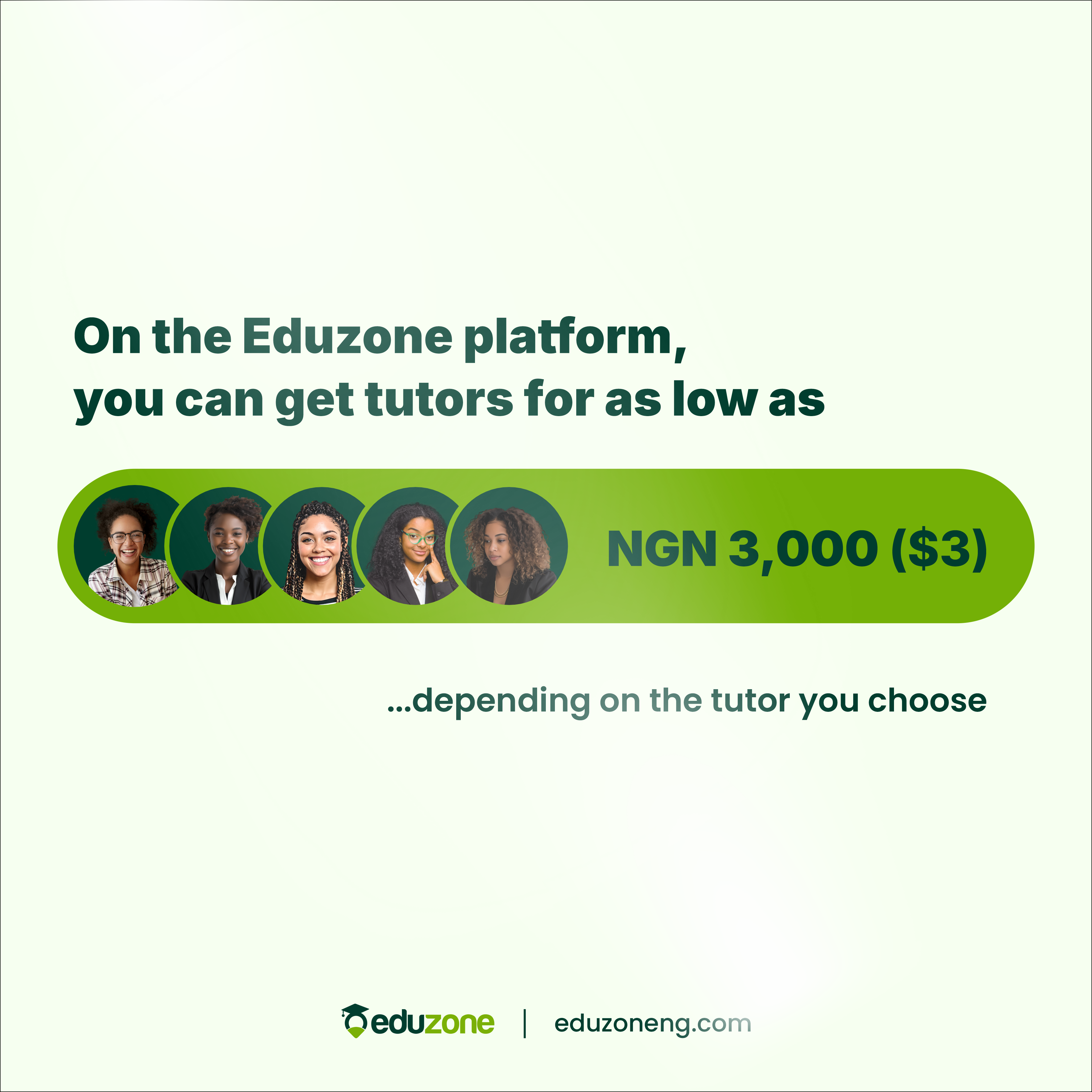 Eduzone ad campaign — tutor pricing