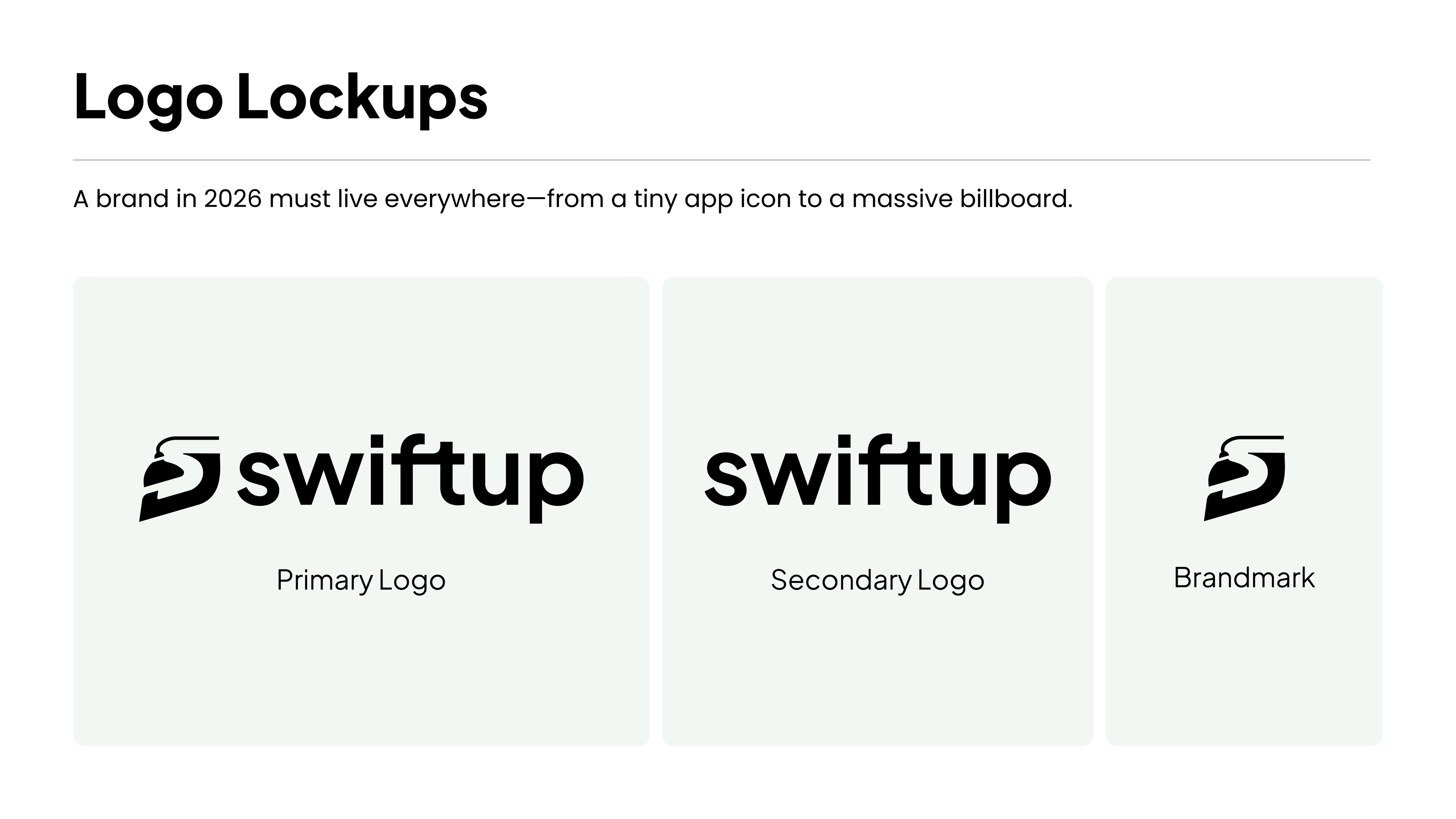 Swiftup logo presentation
